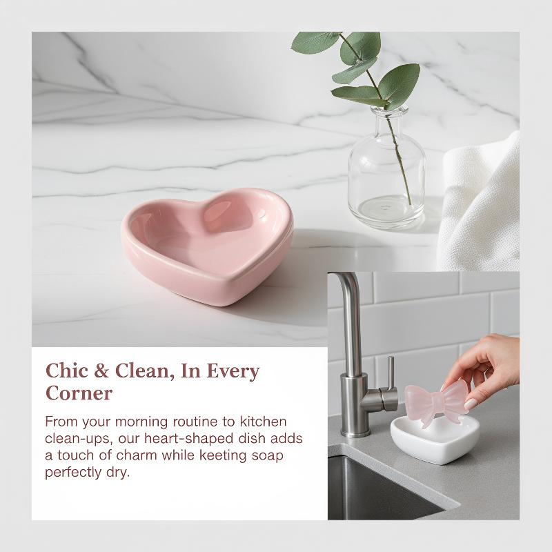 Home Bathroom Sink - Милая керамическая мыльница в форме сердца