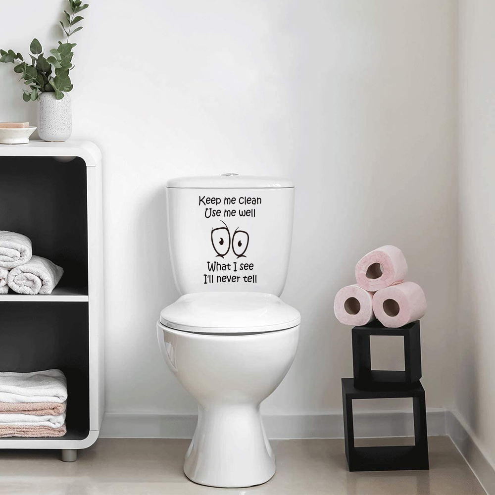 Home Bathroom Floor Tiles - Забавная наклейка на унитаз, наклейка Keep