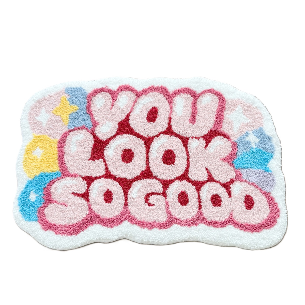 Home Goods Bathroom Vanity - Милый пушистый коврик с надписью YOU