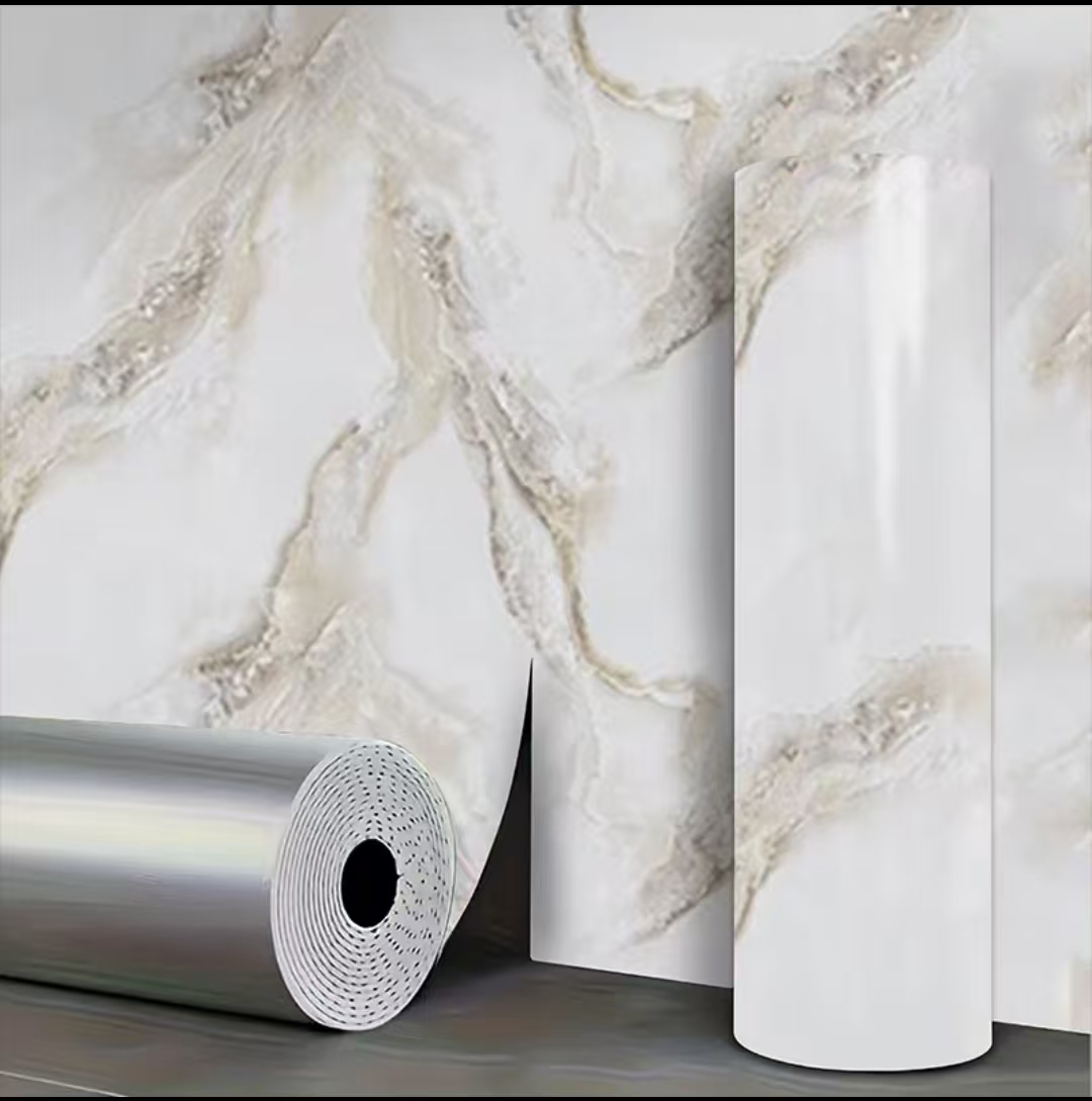 Home Bathroom Floor Tiles - Утолщенная самоклеящаяся ПВХ-пленка под мрамор для