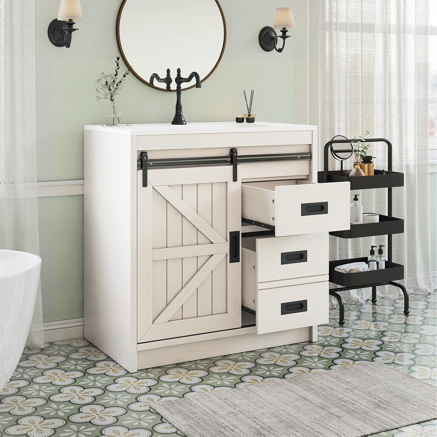 Home Bathroom Sink - Большая тумба для ванной в стиле