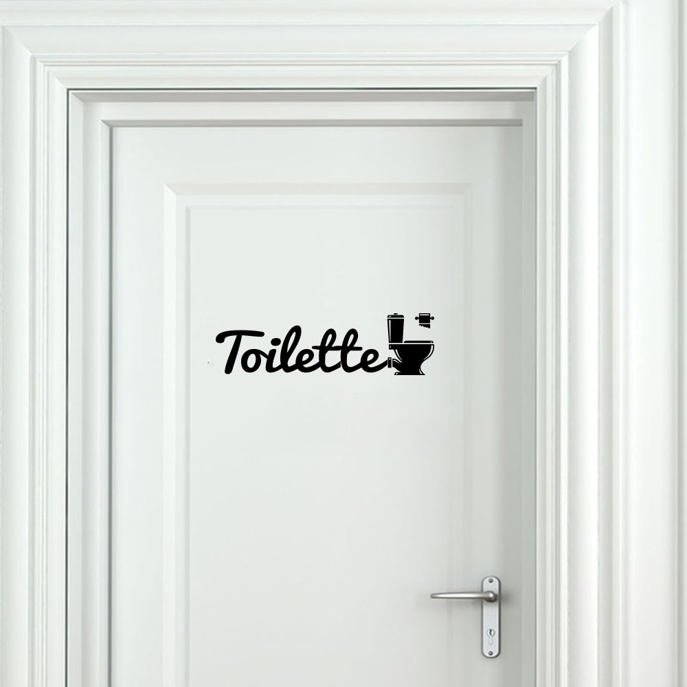 Home Bathroom Floor Tiles - Французский туалетный наклейка на дверь туалета,