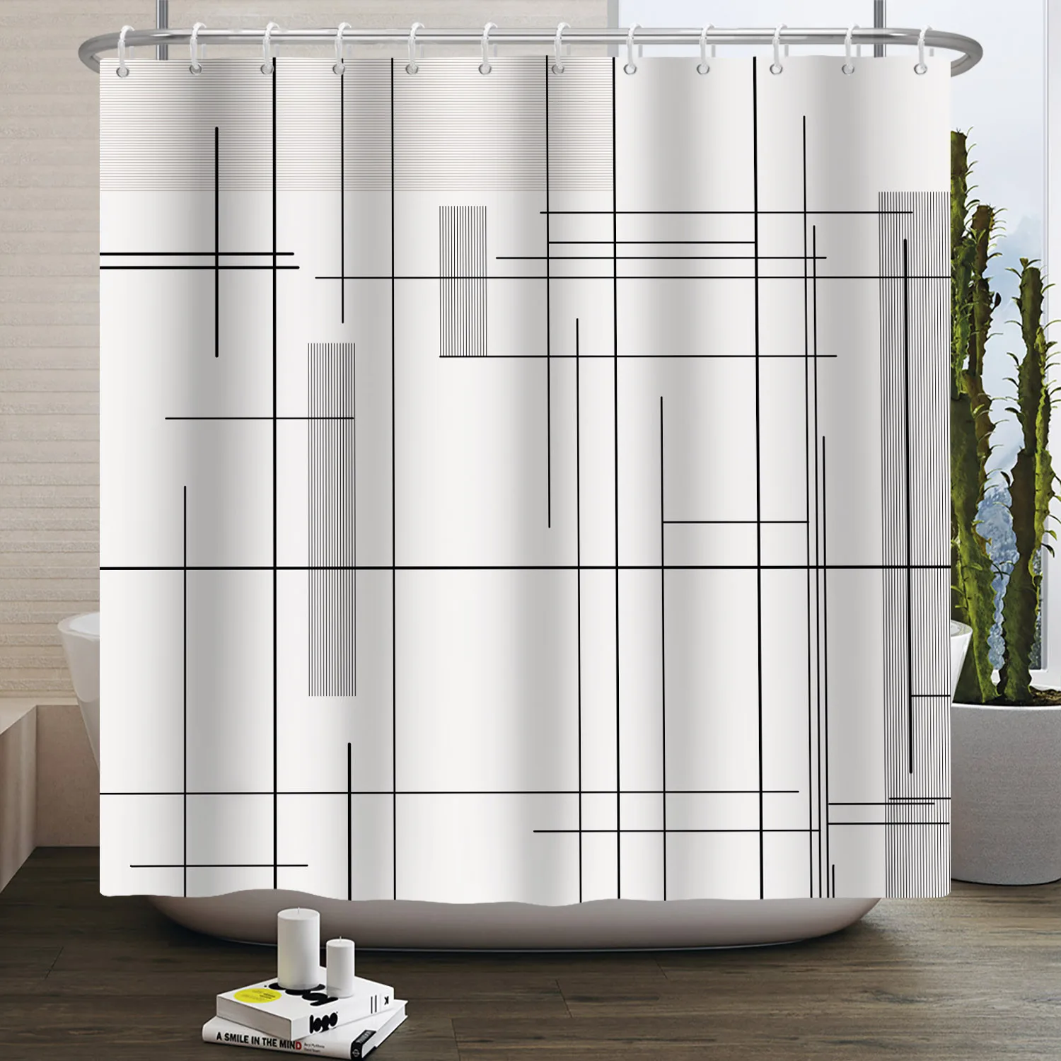 Home Bathroom Partition - Занавеска для душа с простым узором