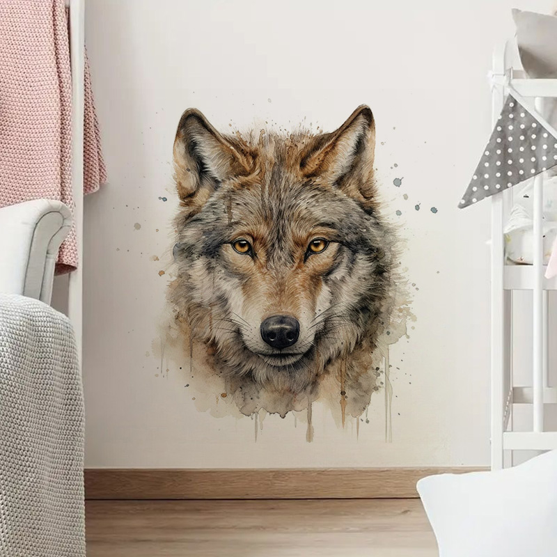 Наклейки на стену с волком, на – обзор и цена Home Bathroom Floor Tiles