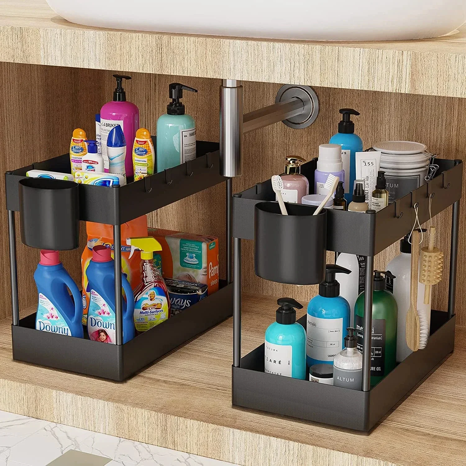 2-уровневая выдвижная корзина  – обзор и цена Home Bathroom Sink