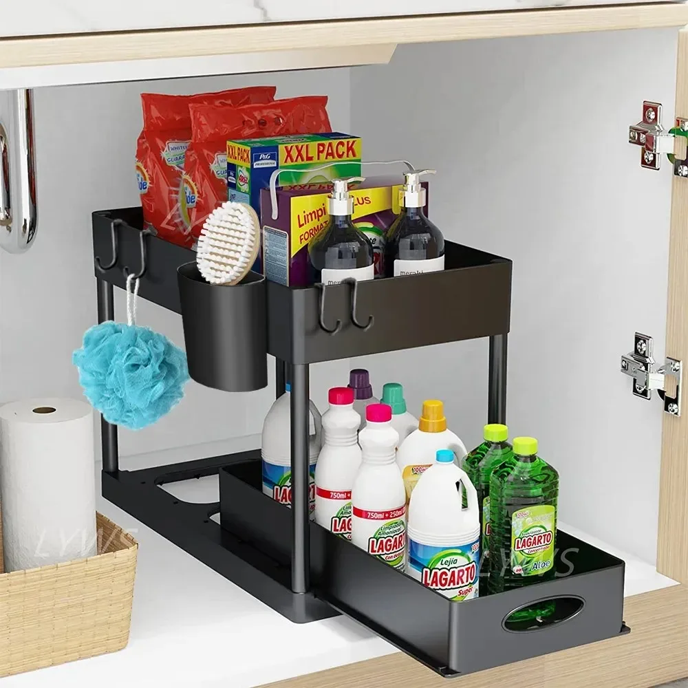 2-уровневая выдвижная корзина  – обзор и цена Home Bathroom Sink